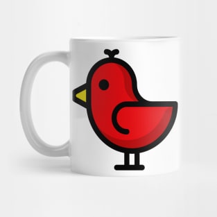 Little Big Bird Birdie Red Mug